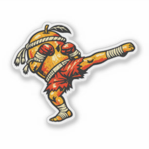 Mango Muay Thai — Vintage Retro Thai-Kämpfer  Aufkleber