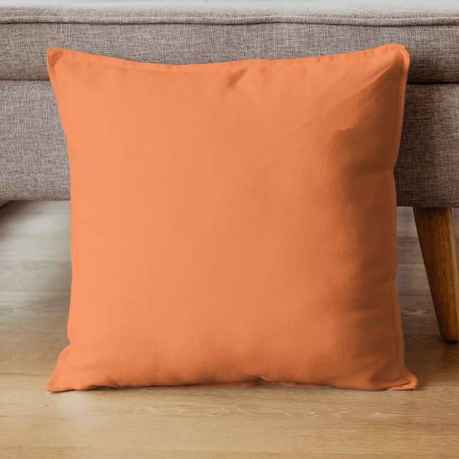 Mango Orange Solid Color | Classic | elegant Kissen (Von Creator hochgeladen)