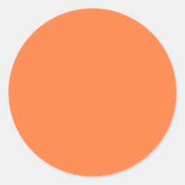 Mango Orange Solid Color | Classic | elegant Runder Aufkleber
