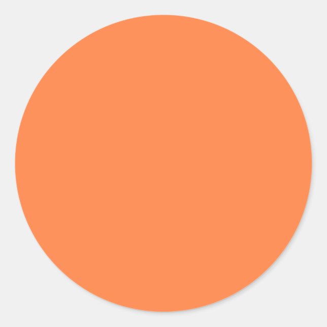 Mango Orange Solid Color | Classic | elegant Runder Aufkleber (Vorderseite)