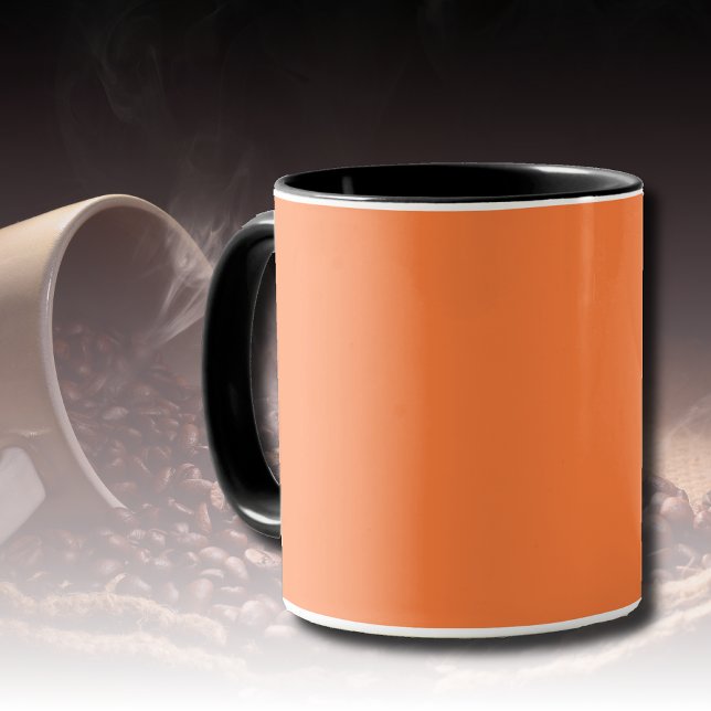 Mango Orange Solid Color | Classic | elegant Tasse (Von Creator hochgeladen)