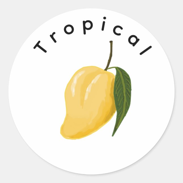 Mango Runder Aufkleber (Vorderseite)