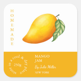 Mango Small Business Label Quadratischer Aufkleber
