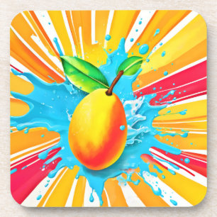 Mango Splash Delight Getränkeuntersetzer