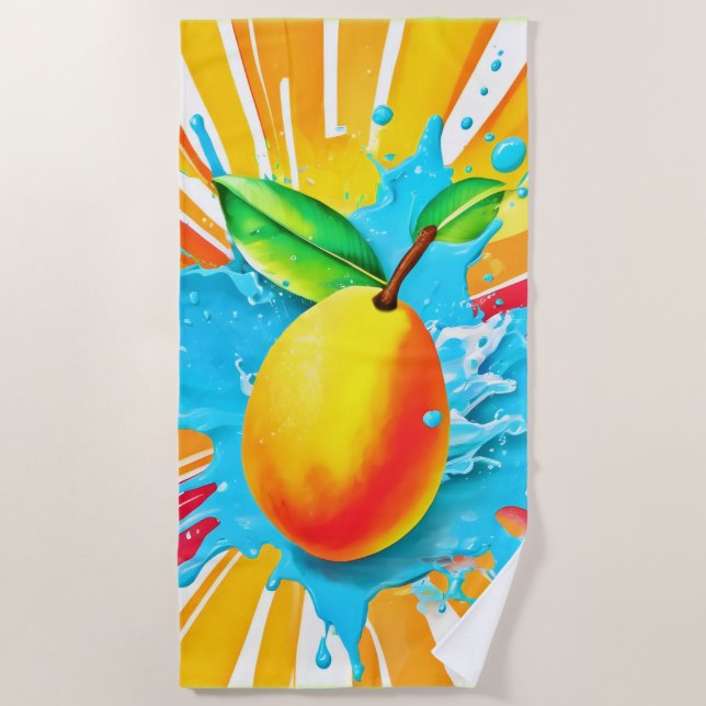 Mango Splash Delight Strandtuch (Vorderseite)