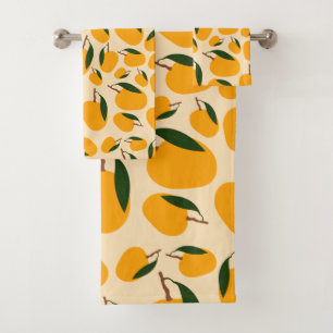 Mango Summer Frucht Muster Badhandtuch Set