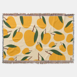 Mango Summer Frucht Muster Decke