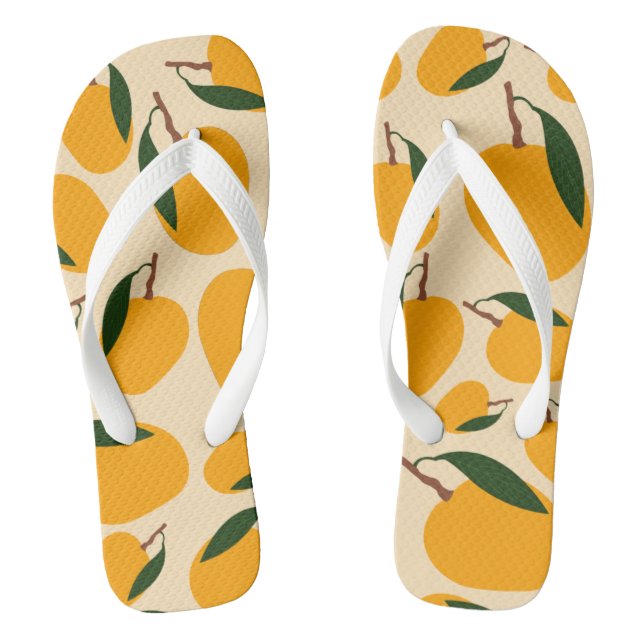 Mango Summer Frucht Muster Flip Flops (Fußbett)
