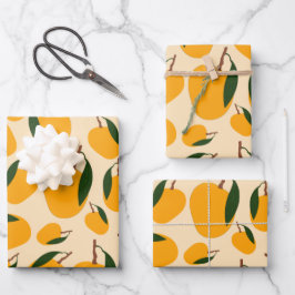 Mango Summer Frucht Muster Geschenkpapier Set