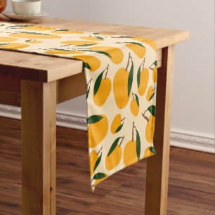 Mango Summer Frucht Muster Kurzer Tischläufer
