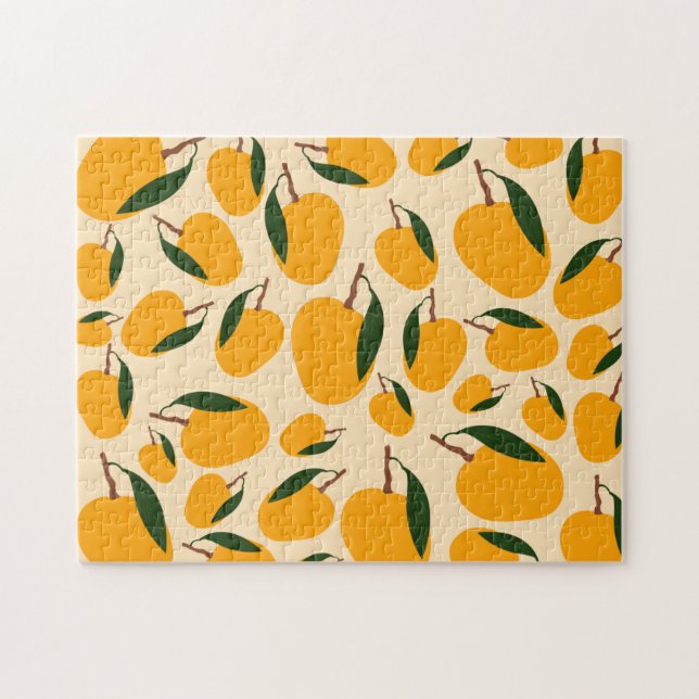 Mango Summer Frucht Muster Puzzle (Horizontal)