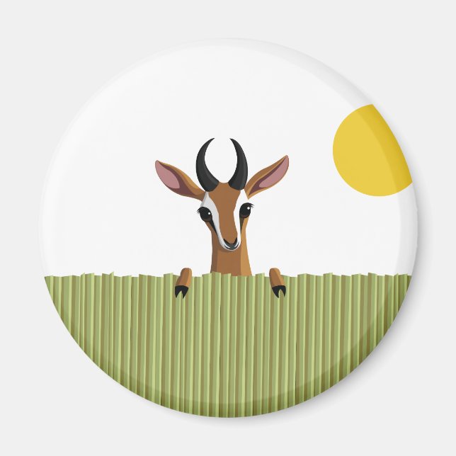 Mango the Gazelle Flüchtige Blick-a-boo Magnet (Vorne)