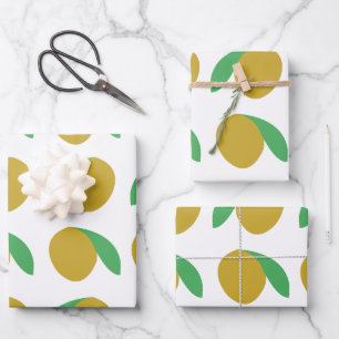 Mango Tropical Fruchtsommer Party Geschenkpapier Set