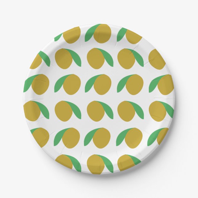 Mango Tropisches Obst Sommerparty Pappteller (Vorderseite)