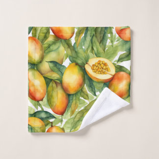 Mangofrüchte und Blätter Badhandtuch Set