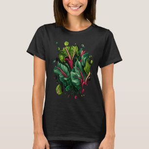 Mangold Pflanze Gartenarbeit Gemüse Männer Frauen T-Shirt