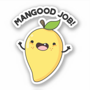 Mangood Job Funny Mango Obstpuppe Aufkleber