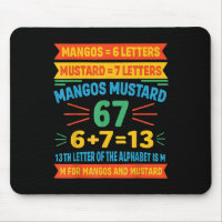 Mangos Senf 67 Tee Lustiger Alphabet-Code M Meme F