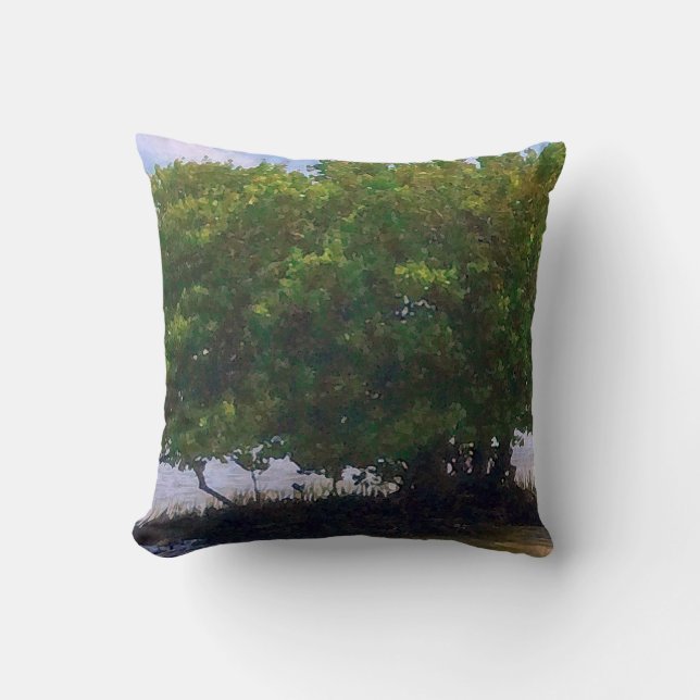 Mangrove am Golf Kissen (Vorderseite)