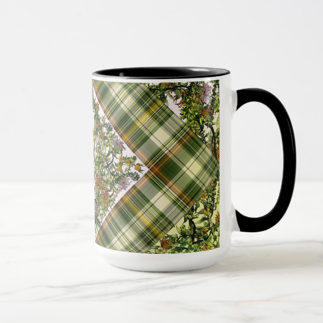 Mangrove Cuckoo/Kariertes Patchwork Tasse (Rechts)