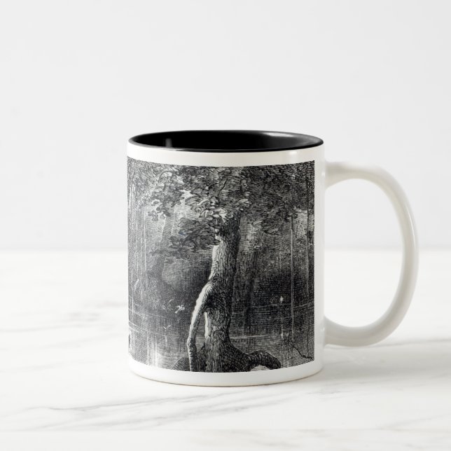 Mangrove Forest Zweifarbige Tasse (Rechts)