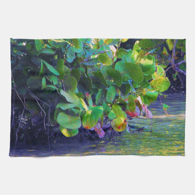 Mangrove Lagoon mit Sea Trauben Handtuch (Horizontal)