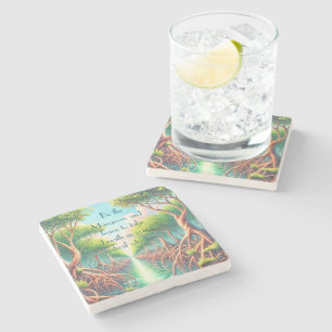 Mangrove & Quote Steinuntersetzer