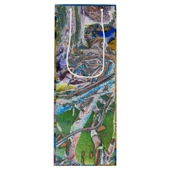 Mangrove Root Wine Geschenktasche Geschenktüte Für Weinflaschen (Vorderseite)