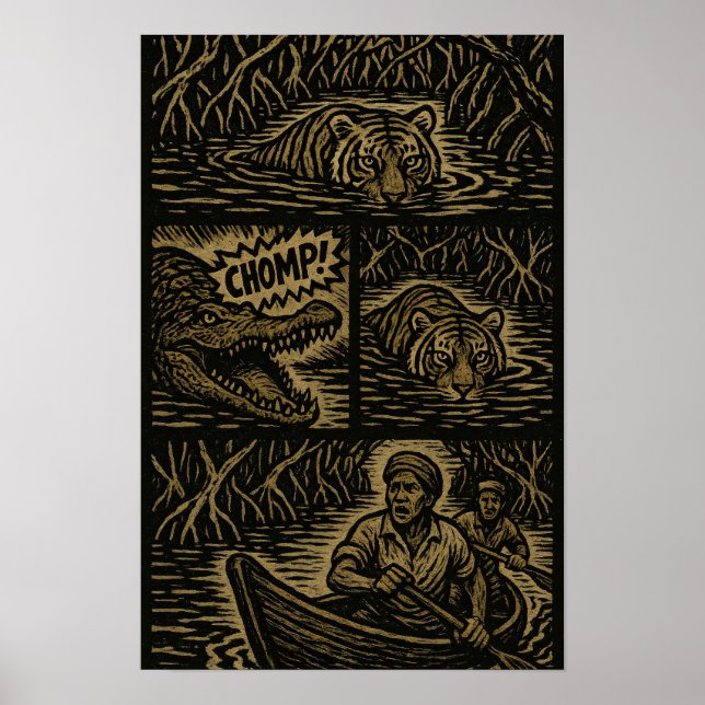 Mangroven-Räuber-Comic Poster (Vorne)
