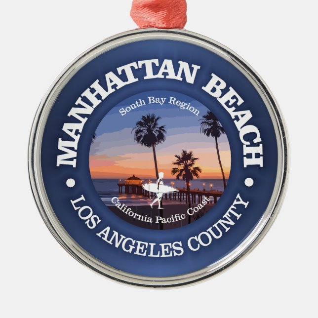 Manhattan Beach (C) Ornament Aus Metall (Vorne)