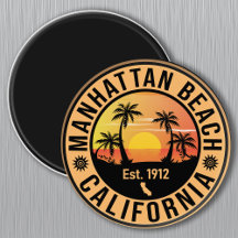 Manhattan Beach California Retro Sunset Souvenirs