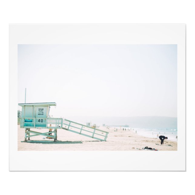 Manhattan Beach Lifeguard Shack Fotodruck (Vorne)