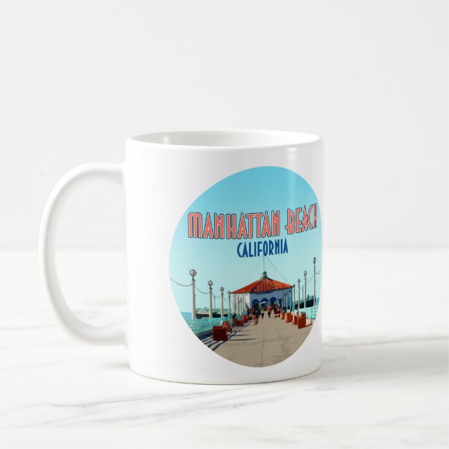 Manhattan Beach Pier Los Angeles Kalifornien Kaffeetasse (Links)