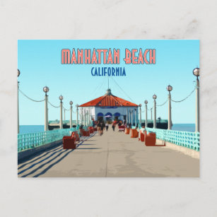 Manhattan Beach Pier Los Angeles Kalifornien Postkarte