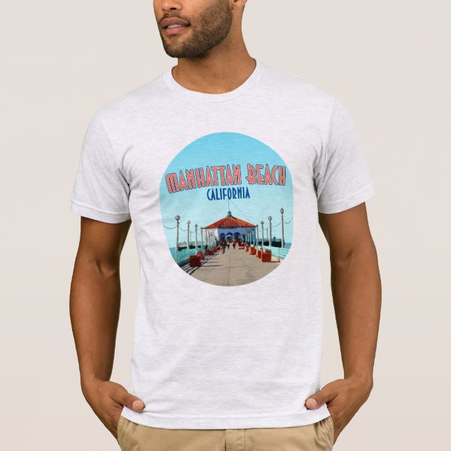 Manhattan Beach Pier Los Angeles Kalifornien T-Shirt (Vorderseite)