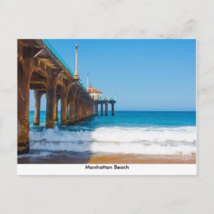 Manhattan Beach Pier Postcard Postkarte