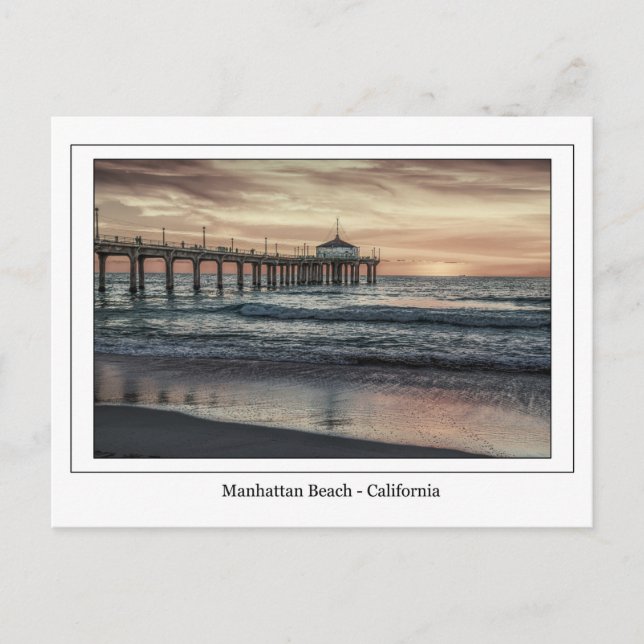 Manhattan Beach Pier Postcard Postkarte (Vorderseite)