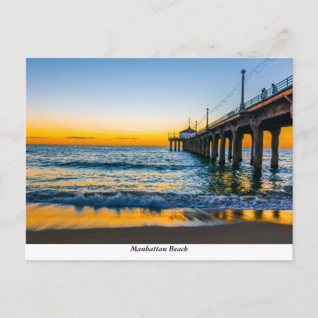 Manhattan Beach Pier Postcard Postkarte (Vorderseite)