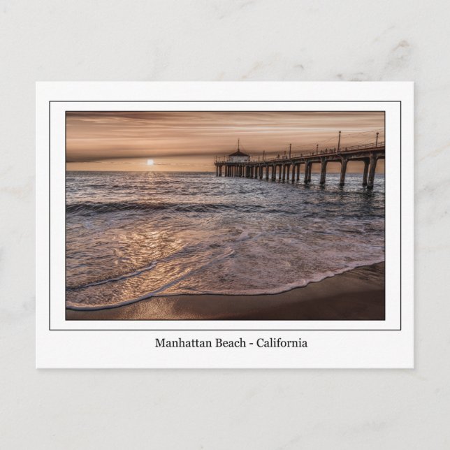 Manhattan Beach Pier Postcard Postkarte (Vorderseite)