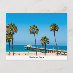 Manhattan Beach Pier Postcard Postkarte