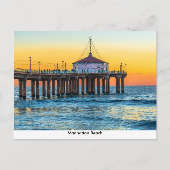 Manhattan Beach Pier Postcard Postkarte (Vorderseite)