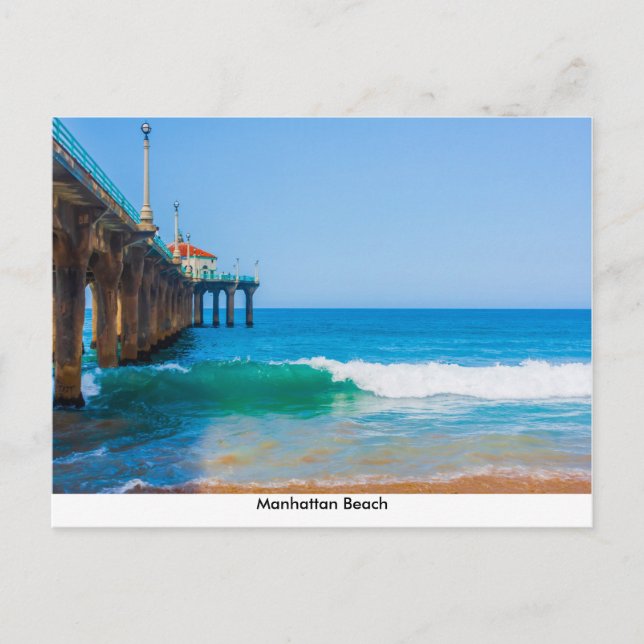 Manhattan Beach Pier Postcard Postkarte (Vorderseite)