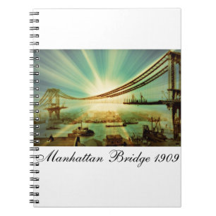 Manhattan Bridge 1909 Notizblock