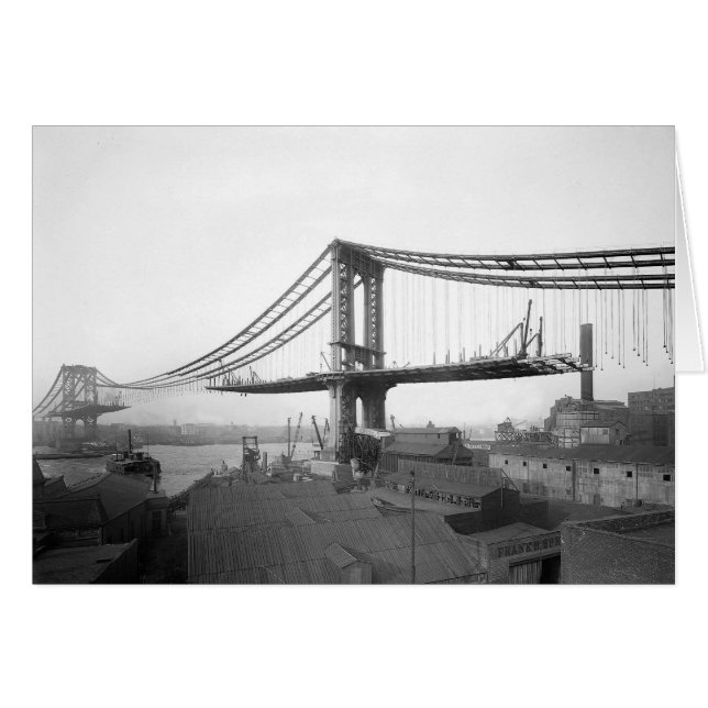 Manhattan Bridge Construction, 1909 (Vorderseite (Horizontal))