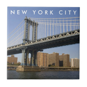 Manhattan Bridge East River   New York City Fliese