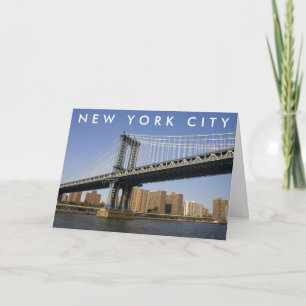 Manhattan Bridge East River   New York City Karte