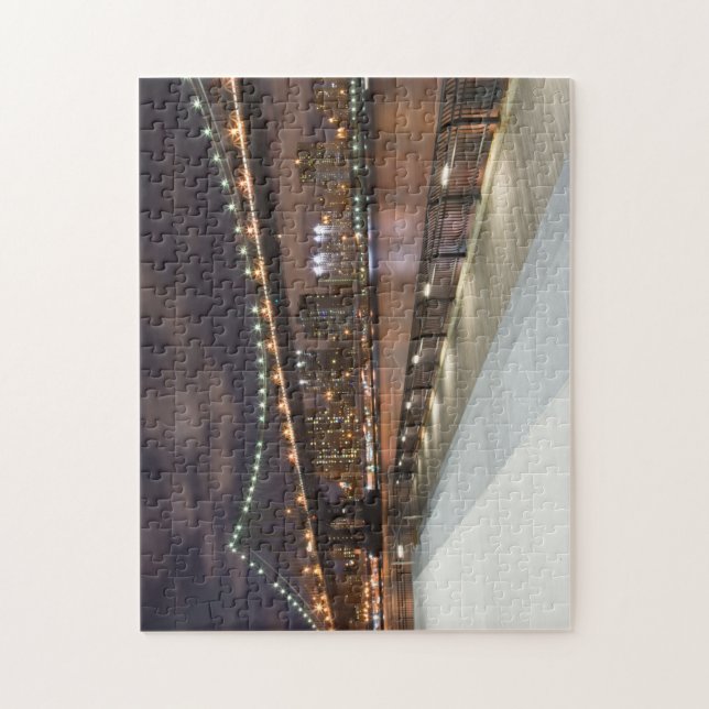 Manhattan Bridge und NYC Skyline Puzzle (Vertikal)