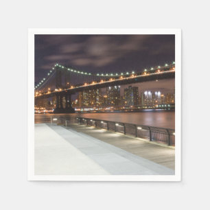 Manhattan Bridge und NYC Skyline Serviette