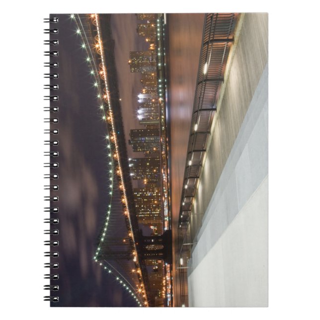 Manhattan-Brücke und NYC Skyline Notizblock (Vorderseite)
