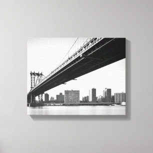 Manhattan-Brücke und Skyline, New York, US Leinwanddruck